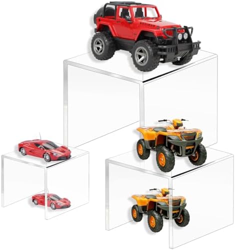 2 Sets Acrylic Display Risers With 3 Sizes