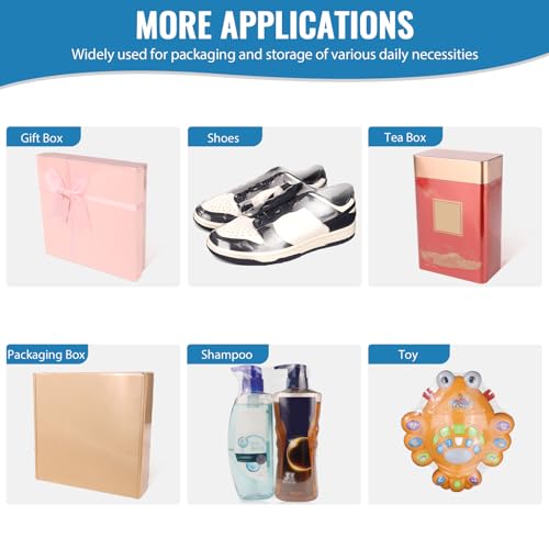 Yeumk 50PCS 10x14 Inch Clear PVC Heat Seal Shrink Wrap Bags for Packaging