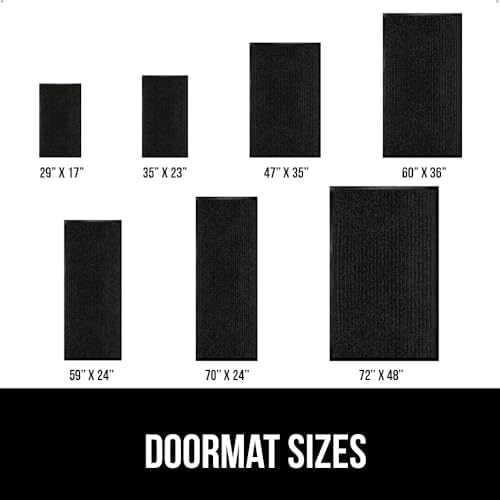 GORILLA GRIP Traffic Guard Door Mat 29x17 Jet Black