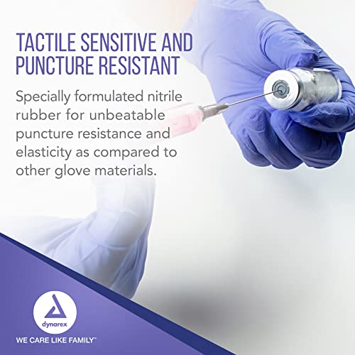 Dynarex DynaPlus Nitrile Exam Gloves 200 Per Box Blue Small Powder-Free Latex-Free