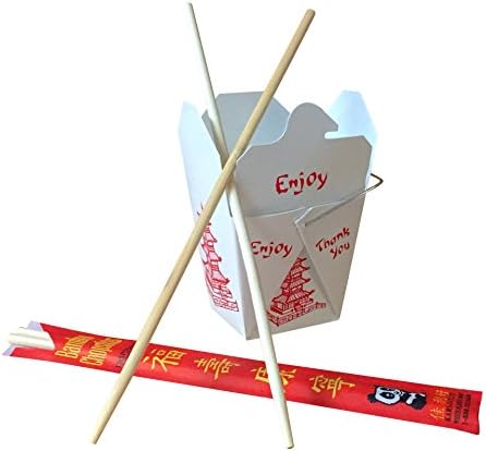 Fold Pak 25 Pack 8 Oz Take Out Boxes with Chopsticks