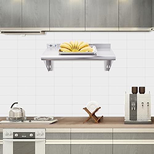 Profeeshaw NSF Stainless Steel Shelf 12x24 Inch Commercial Wall Mounted Storage Rack