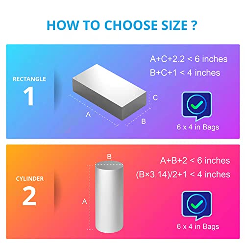 500Pcs 4x6 Inch Clear PVC Shrink Wrap Bags Kit