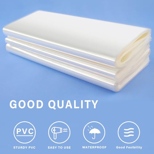 Morepack 200 Pcs 5x6 Inches Clear PVC Shrink Wrap Bags
