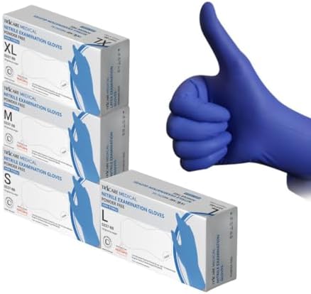 Blue Nitrile Exam Gloves 47 Mil Non Sterile Powder Free