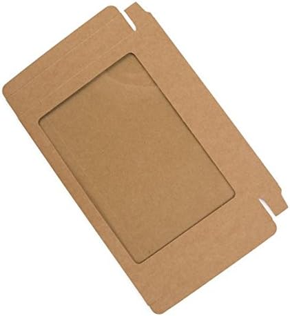 ClearBags Kraft Paper Window Boxes with PET Sheet 25-Pack 5 38 x 7 38 Protects Stationary and Treats