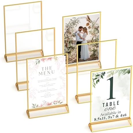 Dasher Products Gold Picture Frames Double-Sided 6-Pack