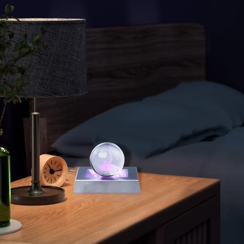 LED Light Base Rectangle Display Stand with 7 Color Modes and USB Cable