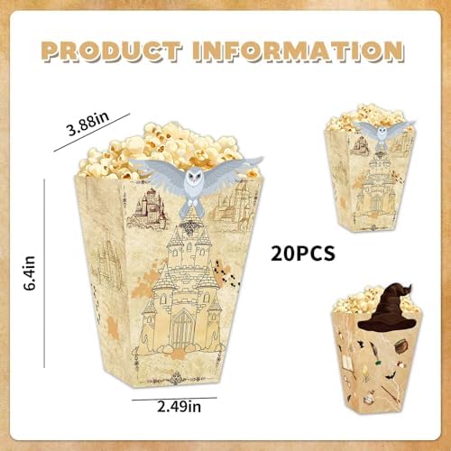 Zliisang Magic Party Popcorn Boxes 20pc Birthday Treat Containers