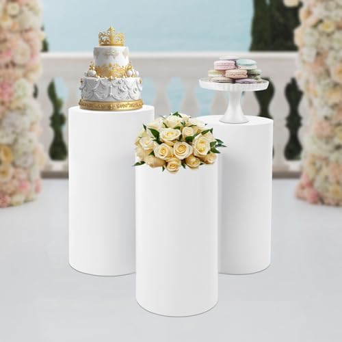 Ritabiity Flower Cylindrical Display Stands 3Pcs