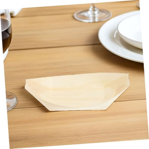 150pcs Disposable Wooden Sushi Boat Serving Tray
