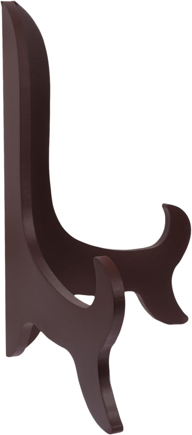 Wooden Plate Display Stand 10 Inch Adjustable Height Easel for Home Decor and Tea Ceremony