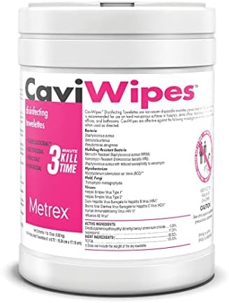 CaviWipes - 6x6 34 Inch Disinfectant Wipes 160 Count