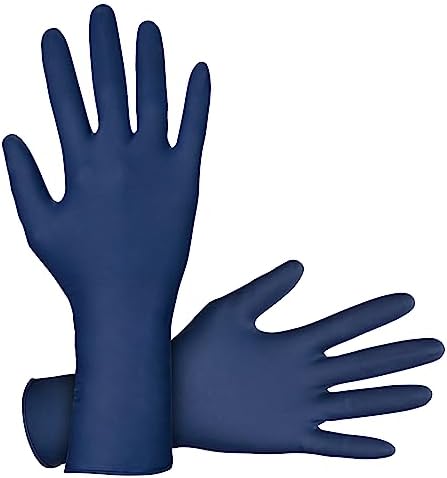 SAS Thickster Powdered Latex Gloves 14 Mil Large Blue Box of 50