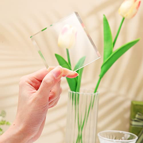 Vicenpal 8 Pcs Clear Acrylic Cube Jewelry Stand Display Riser Set