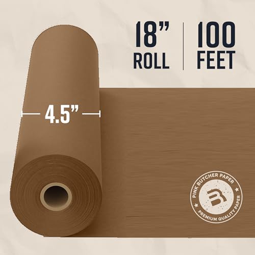 Brown Kraft Butcher Paper Roll 18x100 Feet USA Made
