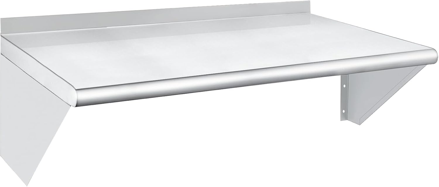 HARDURA 18 x 36 Stainless Steel Wall Shelf 340lb
