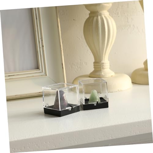 ABOOFAN 48Pcs Plastic Transparent Display Case for Mineral Specimens