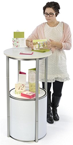 Displays2Go Portable Display Case With Twist Design 4 Shelves