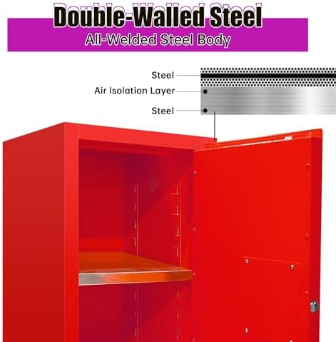 30 Gallon Flammable Safety Cabinet with 3-Point Lock