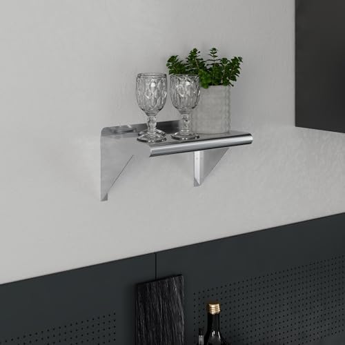 AmGood 10in x 16in Stainless Steel Wall Shelf NSF Certified