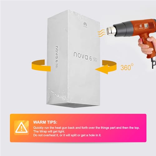 CANWUPON Shrink Wrap Bags 100Pcs 6x8 Inches Clear PVC Heat Seal for Soap Sleeve Packaging