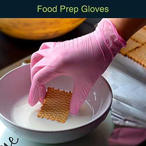 FifthPulse Pink Vinyl Disposable Gloves 100 Pack