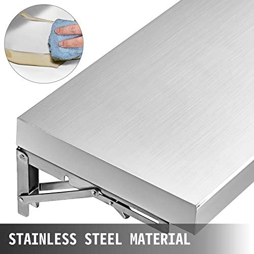 Happybuy Concession Shelf 708 x 114 Inch Stainless Steel Frame