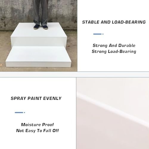 Square Display Pedestal Stand 440 Lbs Load White 30x30x10cm