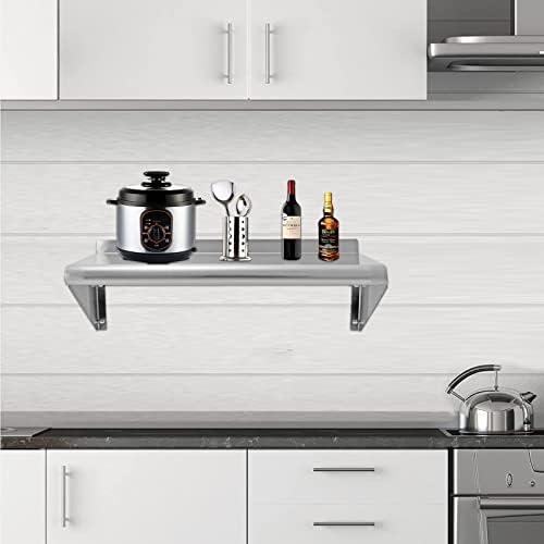 12x24 Wall Mounted Stainless Steel Shelf for Kitchen and Restaurant