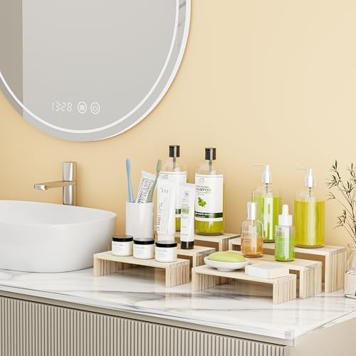 Wooden Display Riser Stand 6PCS for Party Food and Decor