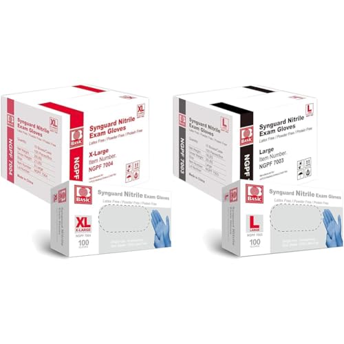 Basic Medical Blue Nitrile Exam Gloves Xtra Large 1000 Count Case