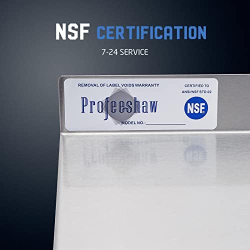 Profeeshaw NSF Stainless Steel Shelf 12x24 Inch Commercial Wall Mounted Storage Rack
