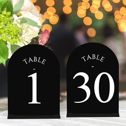 JOYIT Arch Wedding Table Numbers 1-30 with Stands