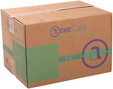 AmerCare Sensi-Flex Exam Grade Powder Free Vinyl Gloves Small Case of 1000