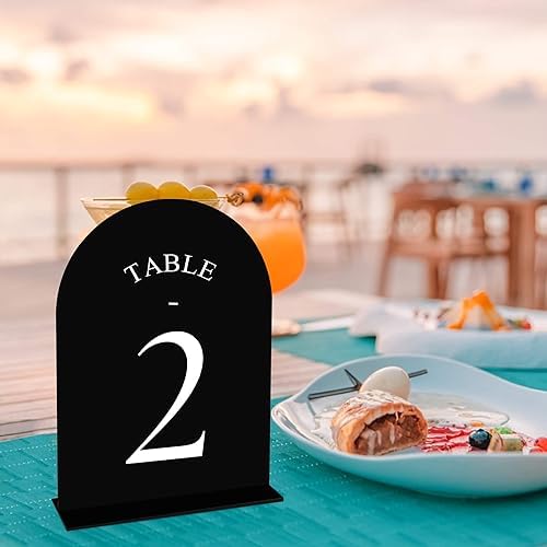 JOYIT Arch Wedding Table Numbers 1-30 with Stands
