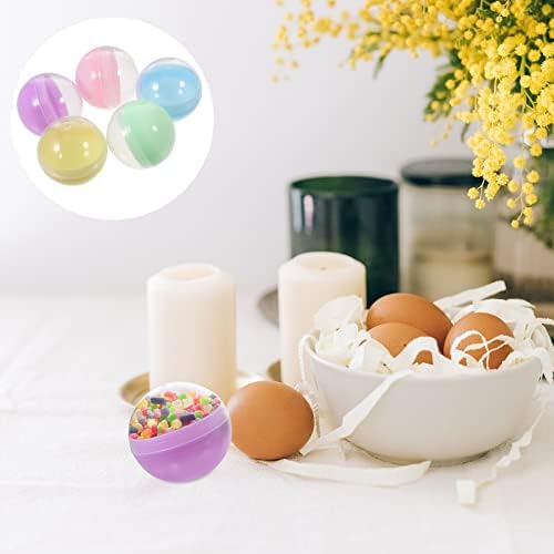 Healifty 50pcs Translucent Macaron Shells 2in Vending Machine Capsules