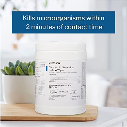 McKesson Germicidal Wipes 160 Count Hospital Grade