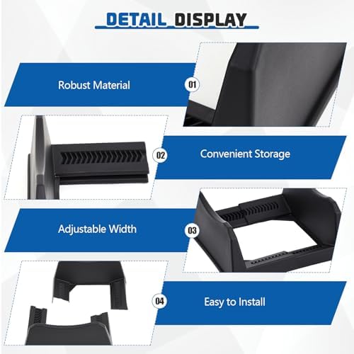 4 Pcs Car Tire Display Stand Adjustable Width Rim Holder Black
