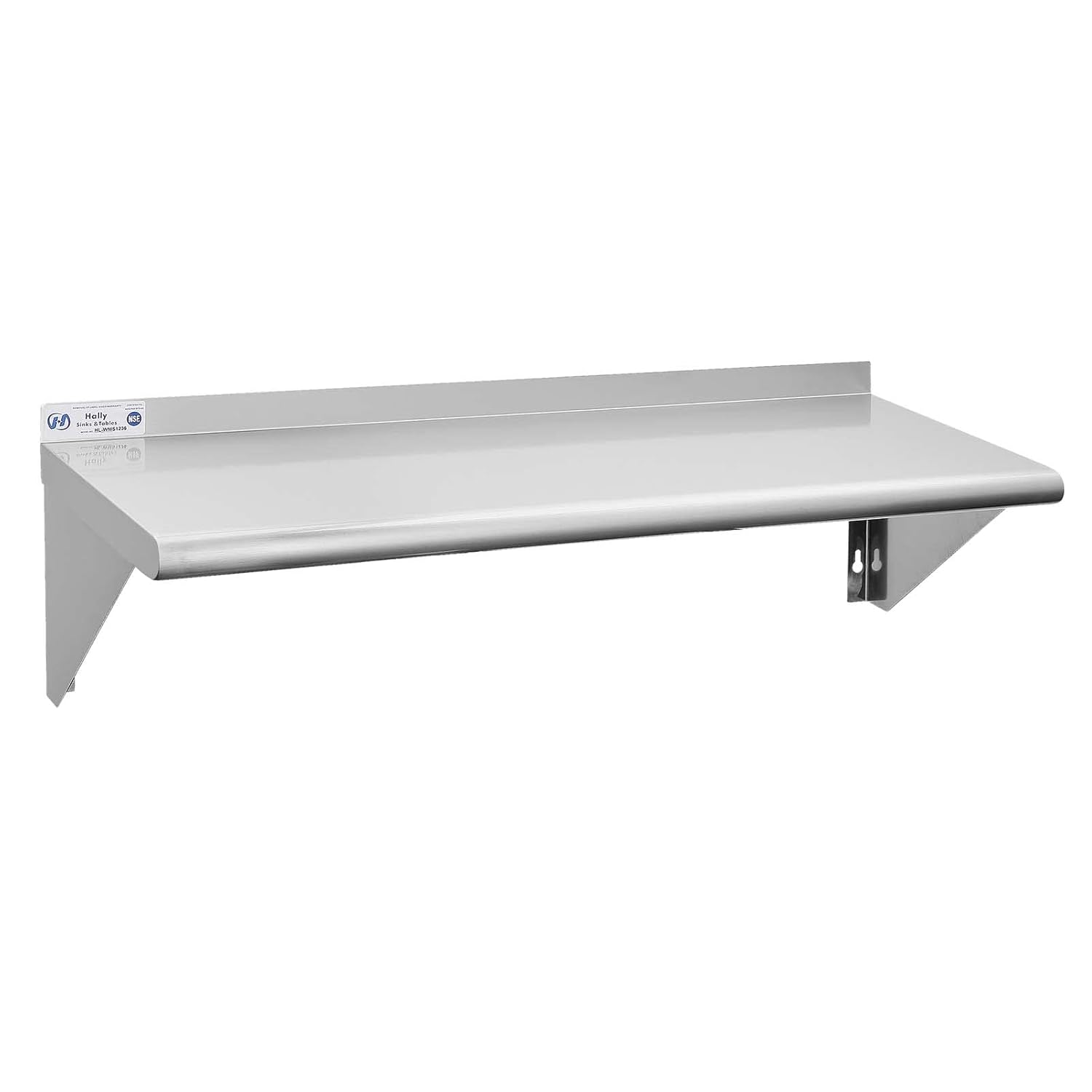 Hally Stainless Steel Shelf 14x36 Inches 300 lb Wall Mount