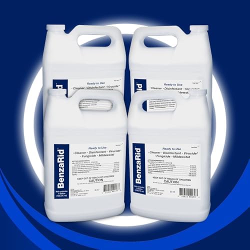 BenzaRid Mold Killer Fungicide Black Mold H5N1 4 Gallon Set