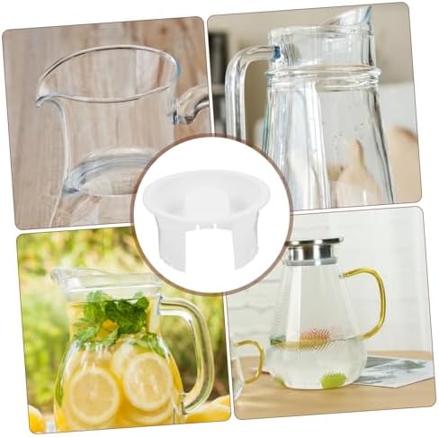 2pcs White Plastic Pitcher Lids Replacement Covers for Beverage Jugs