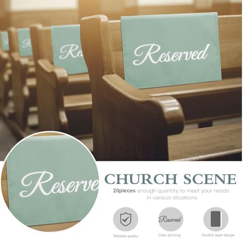 CHENGU 20 Pack Reserved Seating Signs 1181 x 1772 Inches Sage Green
