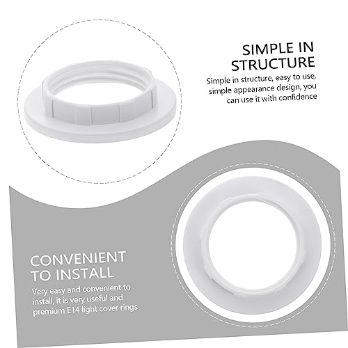 Homoyoyo 50pcs Plastic Lampshade Collar Replacement