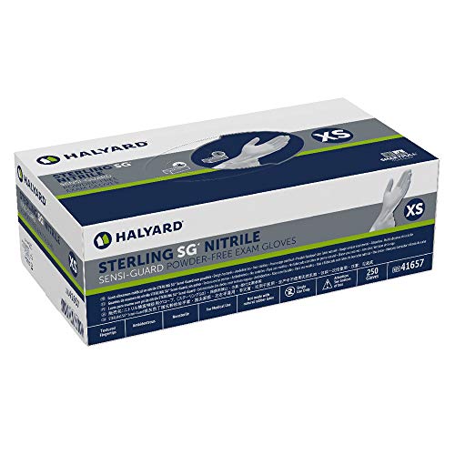 HALYARD Sterling SG Nitrile Exam Gloves 95 Inch Case of 2500