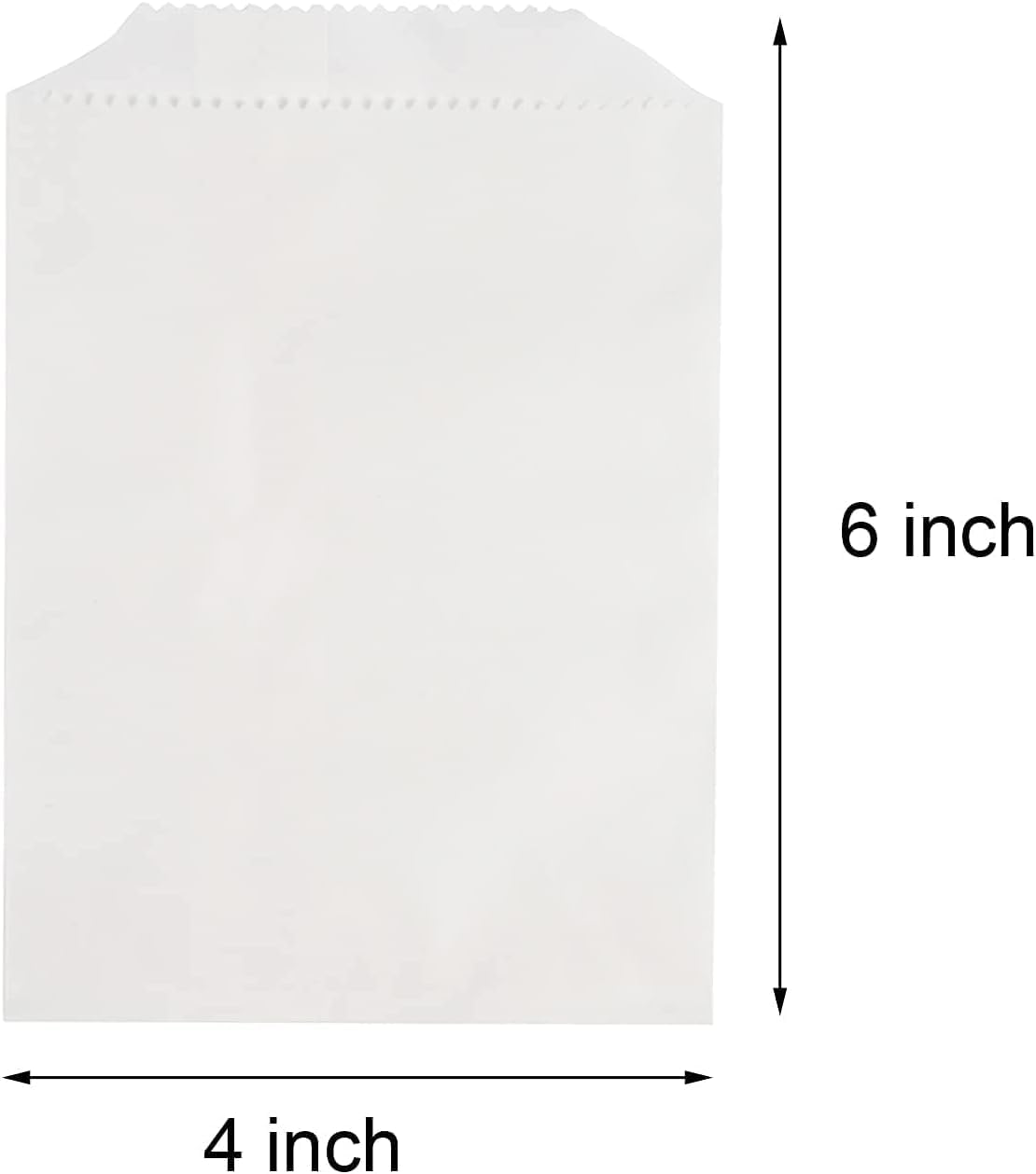 100 Pack White Kraft Paper Bags 4x6 Inches