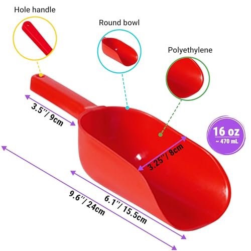 CUSINIUM Red Popcorn Scoop and Salt Shaker Bundle