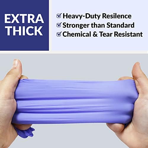 Klex Nitrile Exam Gloves - Medical Grade Powder Free Rubber Latex Free Food Safe Lavender