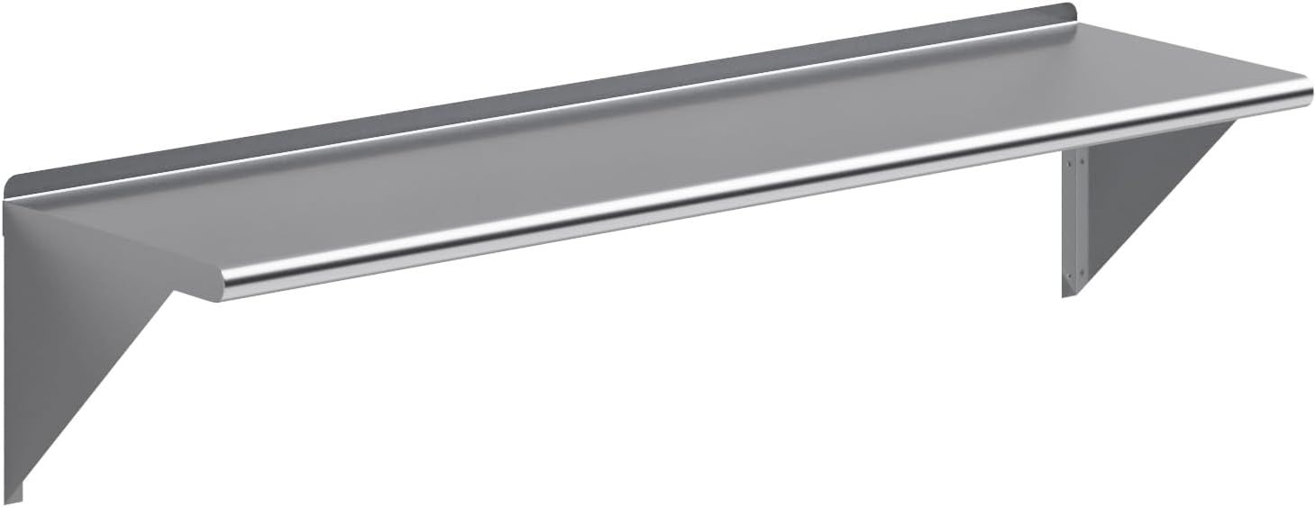 AmGood Heavy Duty Stainless Steel Wall Shelf with 50 Sizes