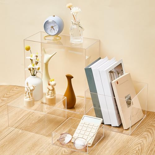 Leinuosen 6 Pcs Buffet Display Risers Clear Acrylic